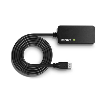 Lindy 43159 10m USB 3.0 Active Extension Pro Hub – 4-Port, SuperSpeed 5Gbps, CE Certified