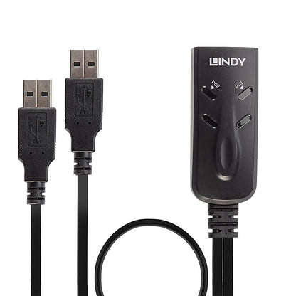 Lindy 32165 2 Port USB KM Switch – Keyboard & Mouse Sharing, Black