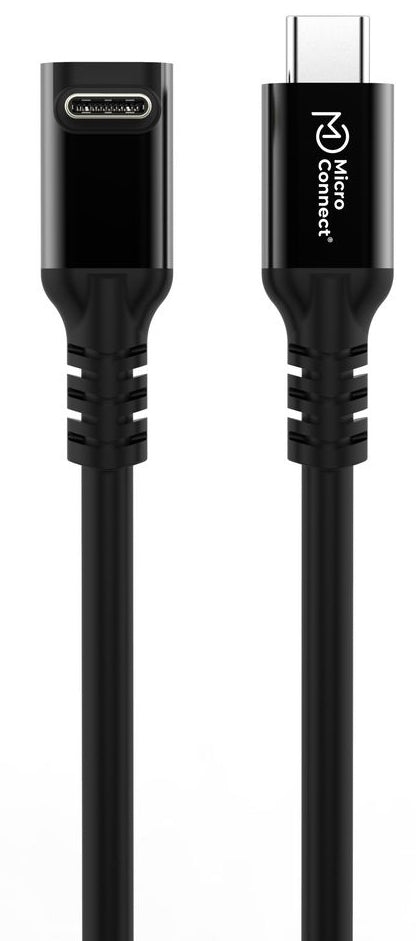 MicroConnect MC-USB3.2CC05-FA USB-C Cable 0.5m 20Gbps 100W Angled Black