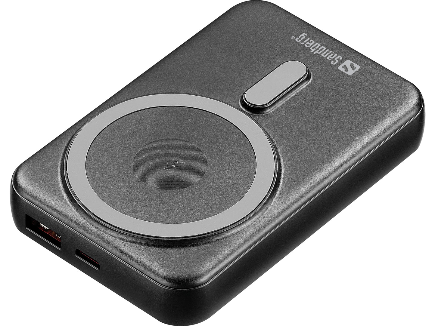 Sandberg 420-94 Magnet Wireless Powerbank 10000 – 10000mAh, Wireless Charging, USB-C, USB-A