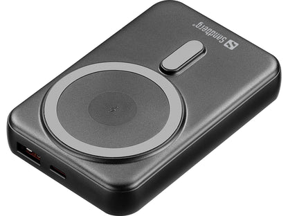 Sandberg 420-94 Magnet Wireless Powerbank 10000 – 10000mAh, Wireless Charging, USB-C, USB-A