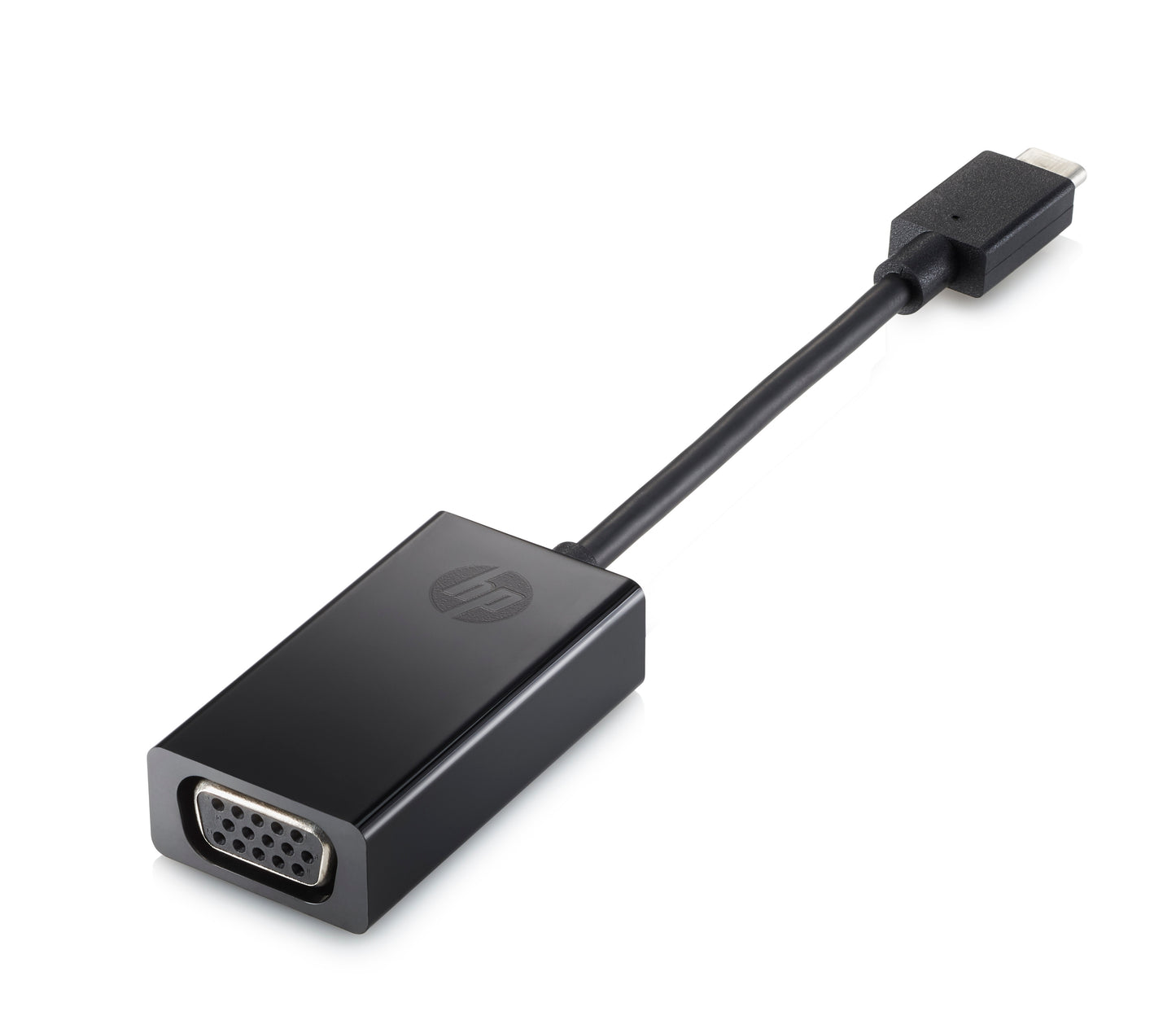HP P7Z54AA#ABB USB-C to VGA Display Adapter – Compact Video Converter, Black