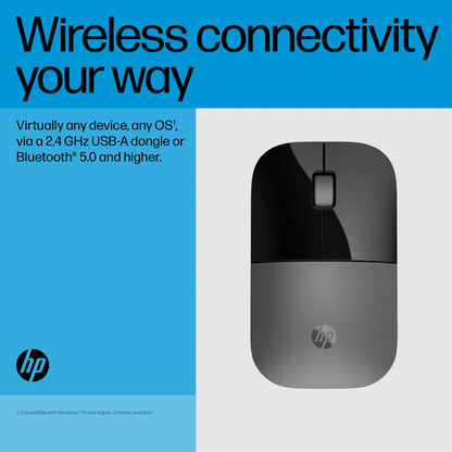 HP 758A9AA#ABB Z3700 Dual Silver Mouse – Wireless Bluetooth Ambidextrous
