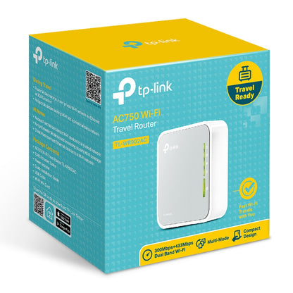 TP-Link TL-WR902AC Portable Dual-Band Wi-Fi 5 Router – 433Mbps, USB, White