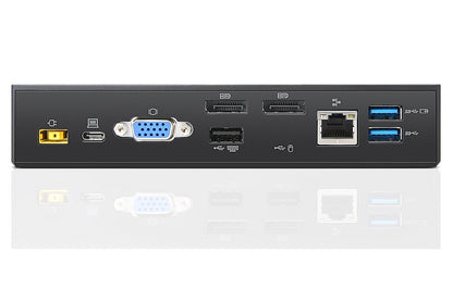 Lenovo 40A90090EU Dock – USB-C Wired, Dual DisplayPort, VGA, 90W, Black