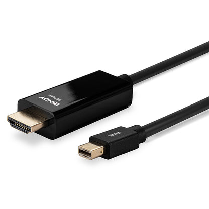 Lindy 36926 1m Mini DisplayPort to HDMI 10.2G Cable – 4K UHD, Black