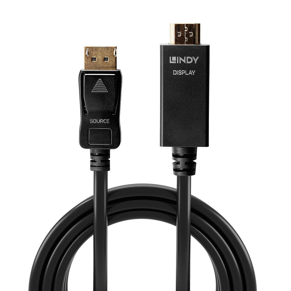 Lindy 36923 3m DisplayPort to HDMI 10.2G Cable – 4K UHD, CE Certified