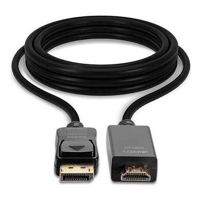 Lindy 36923 3m DisplayPort to HDMI 10.2G Cable – 4K UHD, CE Certified