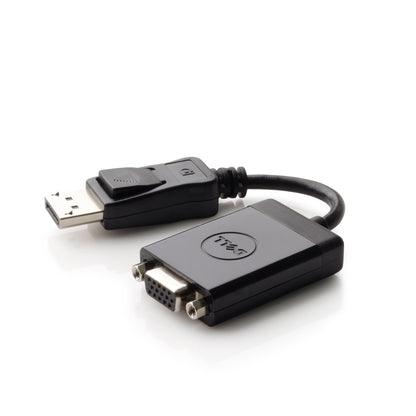 Dell DANBNBC084 DisplayPort to VGA Adapter – 1920x1200 1080p Black | CE & RoHS Certified