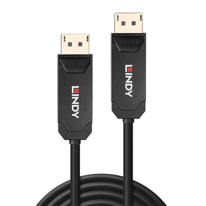 Lindy 38521 DisplayPort 2.0 Fibre Optic Hybrid Cable – 10m, 8K 60Hz, CE Certified