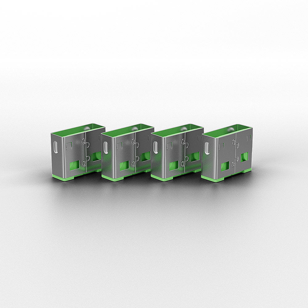 Lindy 40461 USB Port Blocker – 10 Pack Green | Physical USB Type-A Security