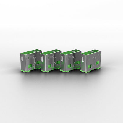 Lindy 40461 USB Port Blocker – 10 Pack Green | Physical USB Type-A Security