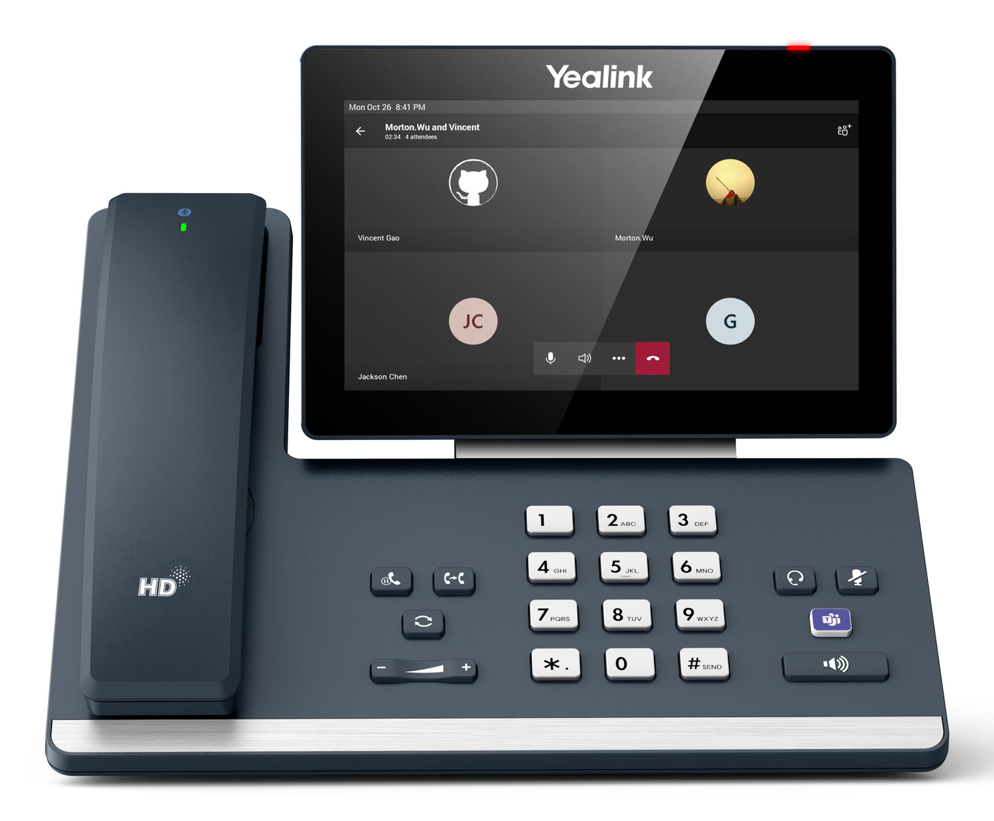 Yealink 1301015 IP Phone – 7" Touch LCD, Wi-Fi, Bluetooth, Teams, Grey