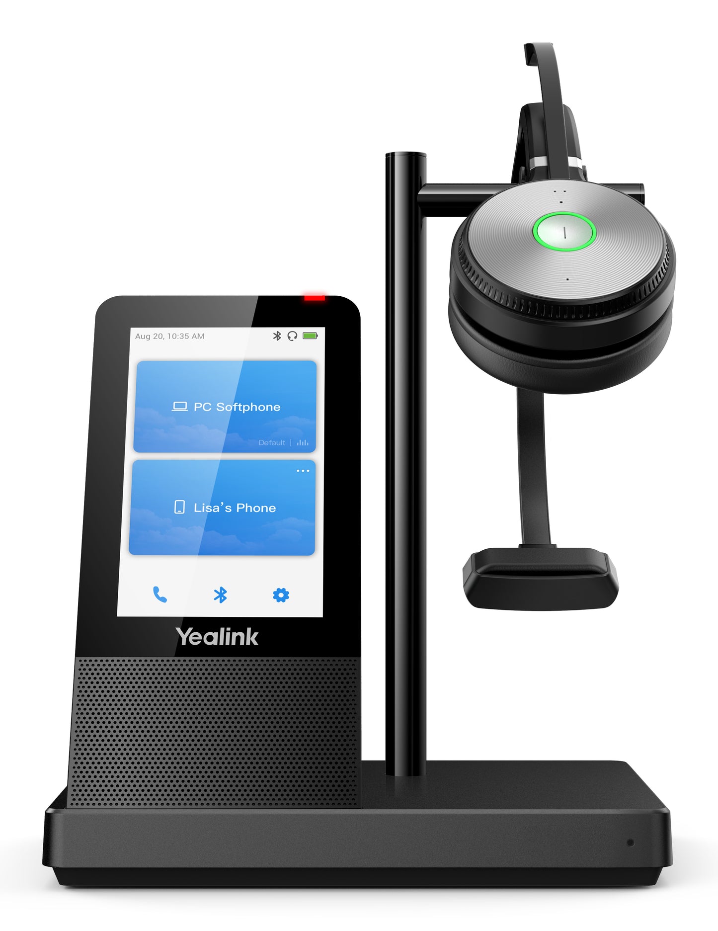 Yealink WH66 MONO UC Wireless DECT Headset – Mono, Bluetooth, Touchscreen Base