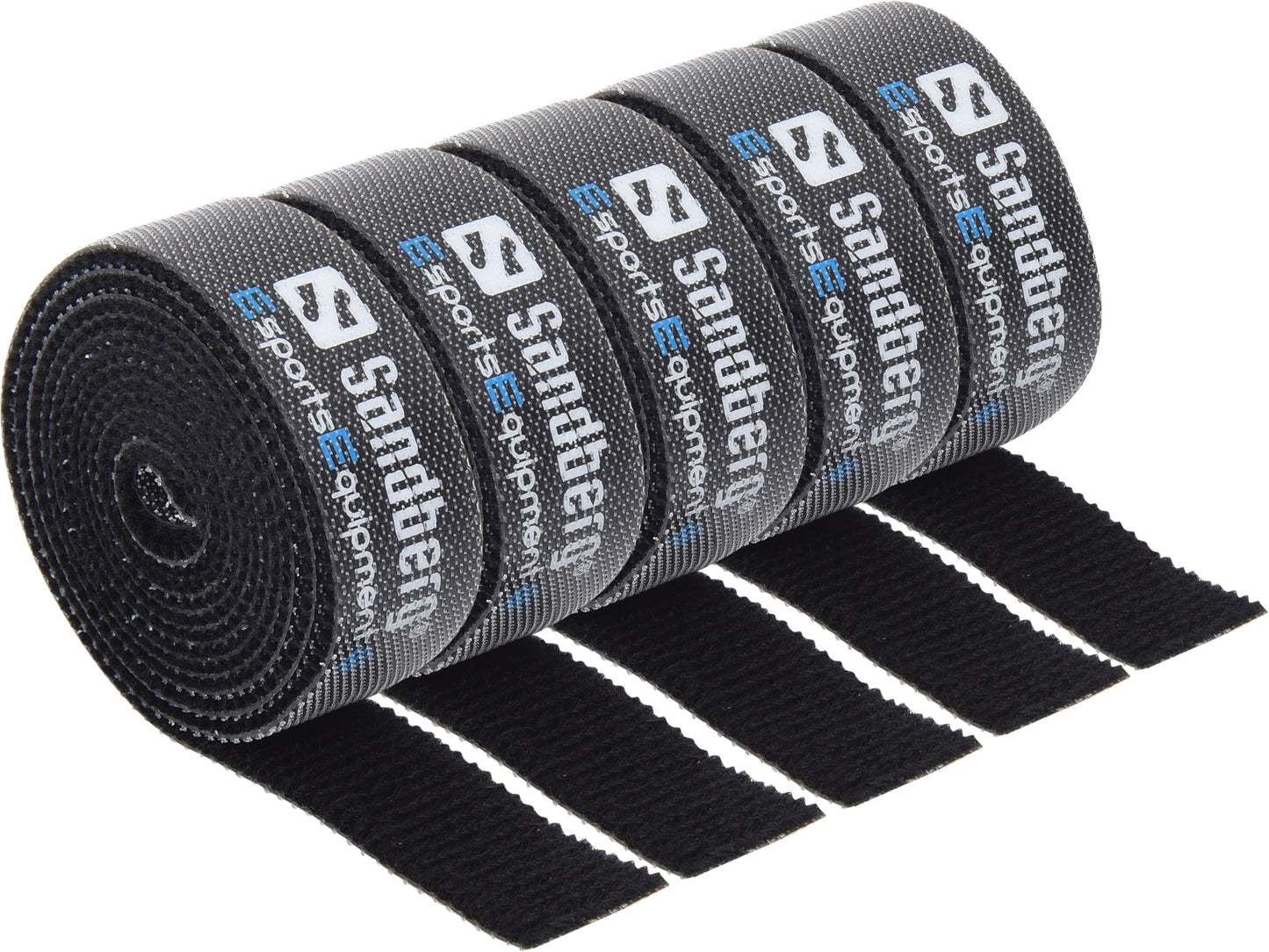 Sandberg 520-33 Cable Velcro Strap 5-Pack – Black, 1000mm, Hook & Loop, RoHS Certified