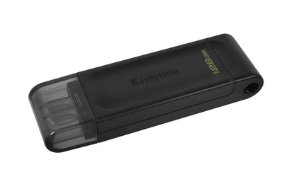 Kingston DT70/128GB USB Flash Drive – 128GB USB-C 3.2 Gen 1, Black