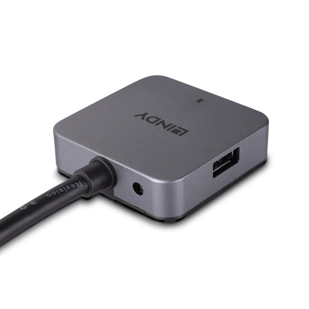 Lindy 43388 5m USB 3.0 Hub – 4-Port, SuperSpeed 5Gbps, Aluminium, CE Certified