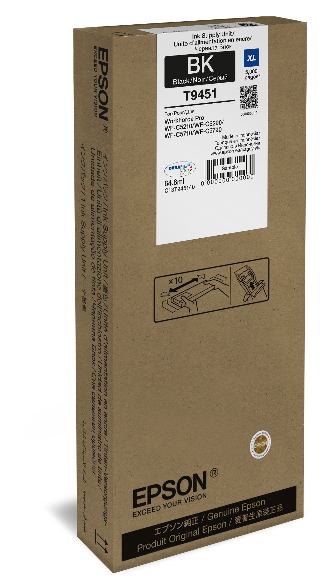 Epson C13T945140 High Yield Black Ink Cartridge – Genuine Replacement