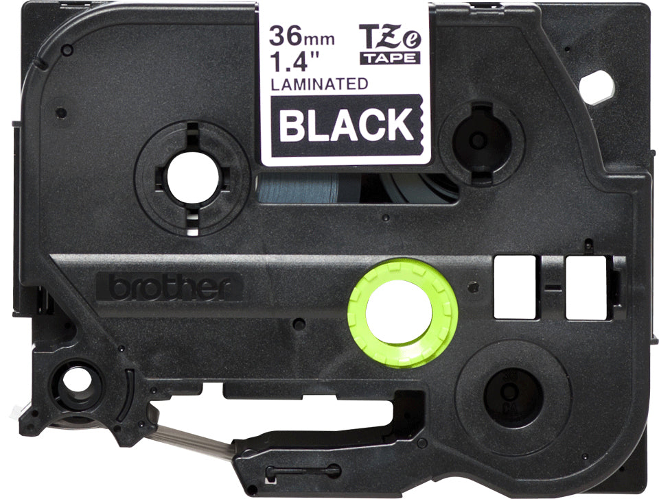 Brother TZE-365 White on Black Label Tape 36mm x 8m for P-touch Printers
