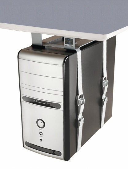 Forming Function 427-CS17 LiftFix CPU-Holder – Silver, Desk Mounted, 60mm Spacer