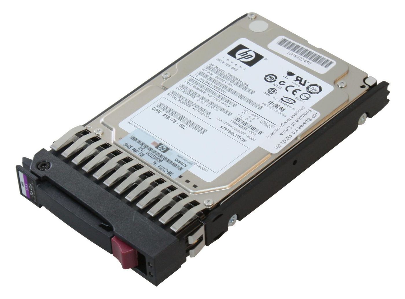 Hewlett Packard Enterprise 432322-001 Internal Hard Drive – 36GB 15K RPM SAS SFF