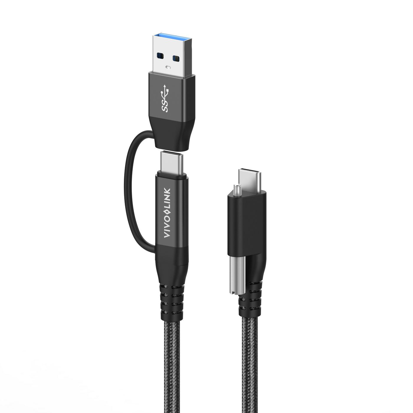 Vivolink PROUSBCMM1.5ADP USB-C Cable – 1.5m USB 3.2 Gen 2 10Gbps, 100W Charging Black