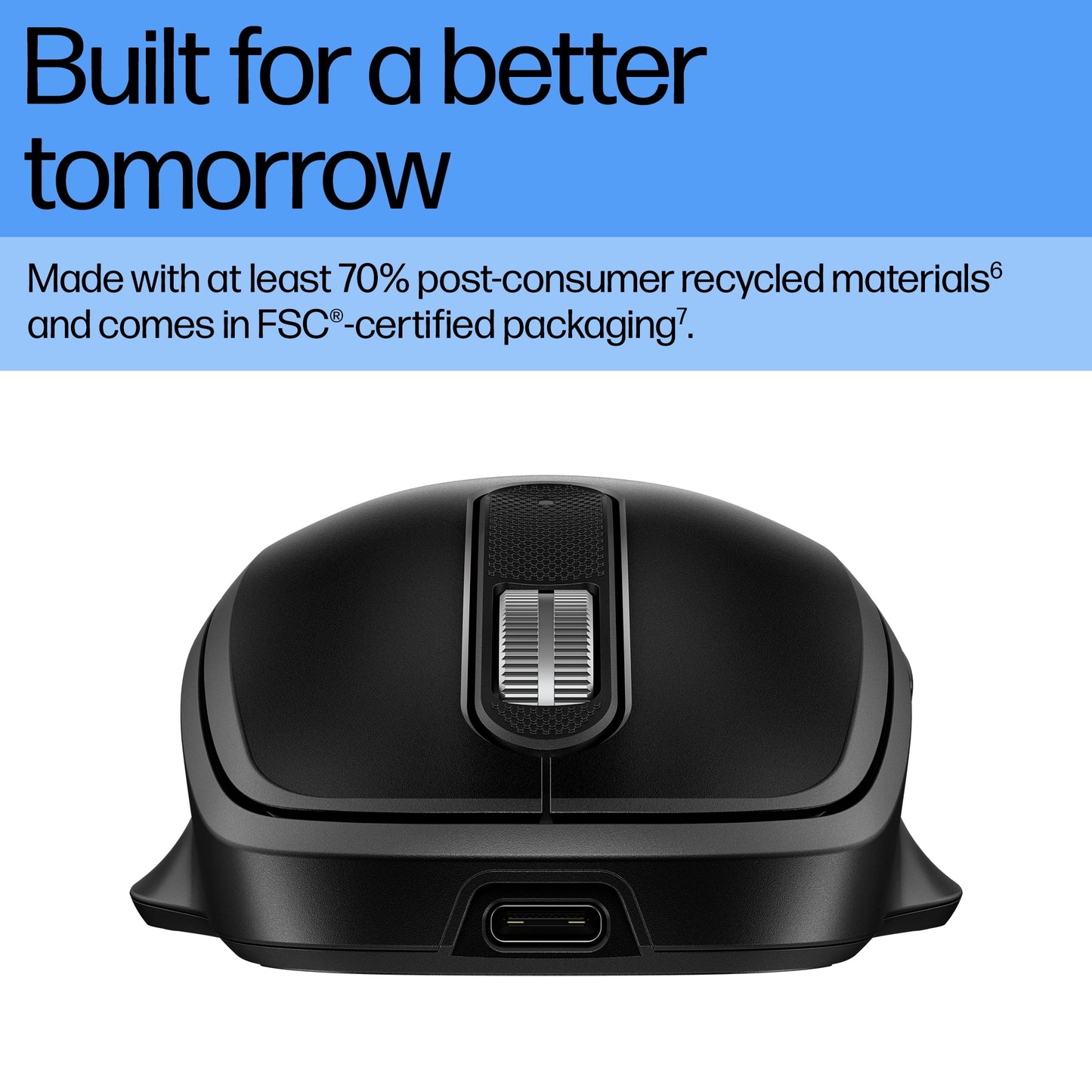 HP 9C2F7AA#ABB Ultra-Fast Rechargeable Wireless Mouse – 4000 DPI, Ambidextrous, USB-C