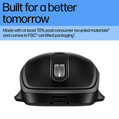 HP 9C2F6AA#ABB 510 Ultra-Fast Rechargeable Wireless Mouse – 4000 DPI, Ambidextrous, 5 Buttons