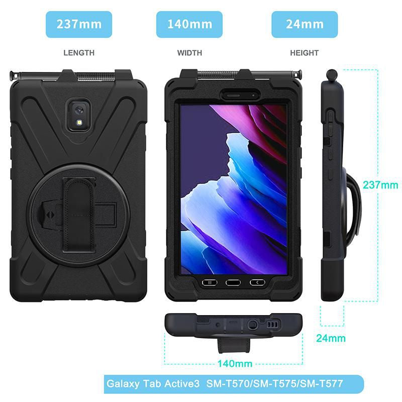eSTUFF ES681862-BULK Rugged Tablet Case – Black, Defender Series