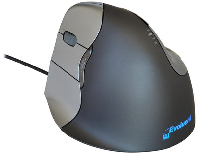 Evoluent 500789 VerticalMouse 4 Small – Ergonomic Left-Handed Optical Mouse 6-Button USB