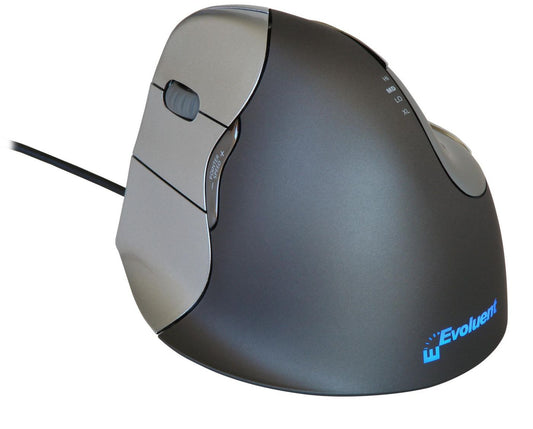 Evoluent 500789 VerticalMouse 4 Small – Ergonomic Left-Handed Optical Mouse 6-Button USB