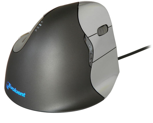 Evoluent 500790 VerticalMouse 4 Ergonomic USB Laser Mouse 6-Button