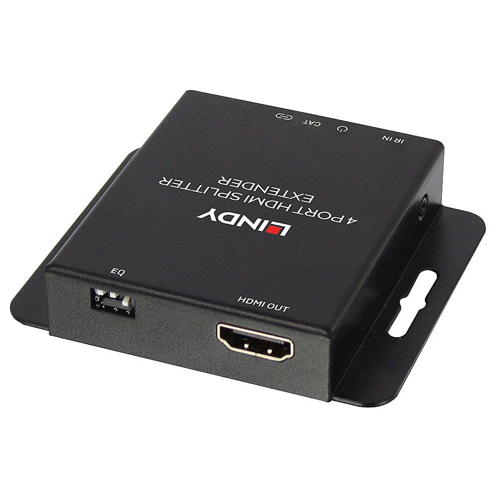 Lindy 38155 70m Cat.6 4 Port HDMI 4K30 IR Splitter Extender with Loop Out