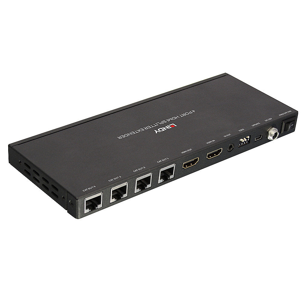 Lindy 38155 70m Cat.6 4 Port HDMI 4K30 IR Splitter Extender with Loop Out