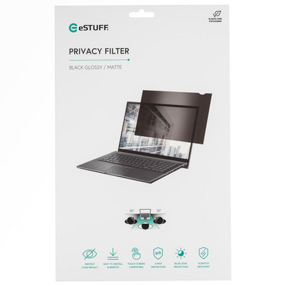 eSTUFF GLBB12277156 Display Privacy Filter – 12.5" Frameless, 16:9, Anti-Glare