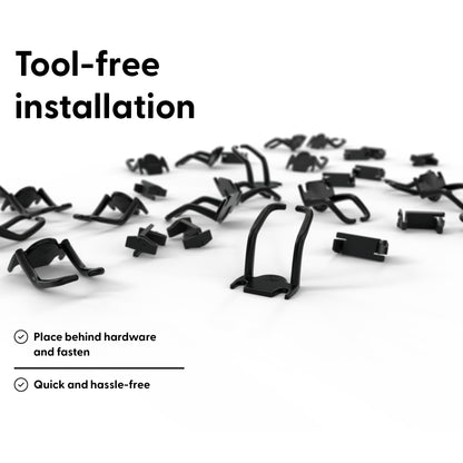 PATCHBOX PONECATCH Cable Management Panel 4-Pack – Rack Bracket Black