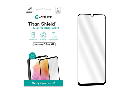 eSTUFF ES504123 Full Cover Tempered Glass Screen Protector – Titan Shield 9H