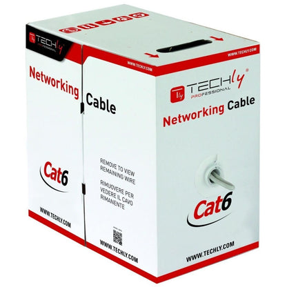 Techly ITP-C6F-FL Cat6 F/UTP Networking Cable – 305m Grey Copper Stranded PVC Jacket