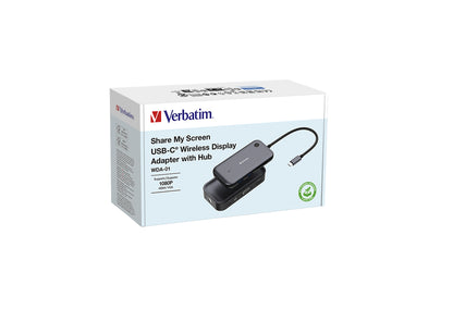 Verbatim 32146 Wireless Display Adapter – 1080p USB-C Hub Wi-Fi