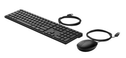 HP 9SR36UT#UUW Wired Desktop 320MK Mouse and Keyboard – USB, Black