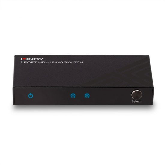Lindy 38337 2 Port HDMI 8K60 Switch – Ultra HD, HDR, Metal, 48Gbps
