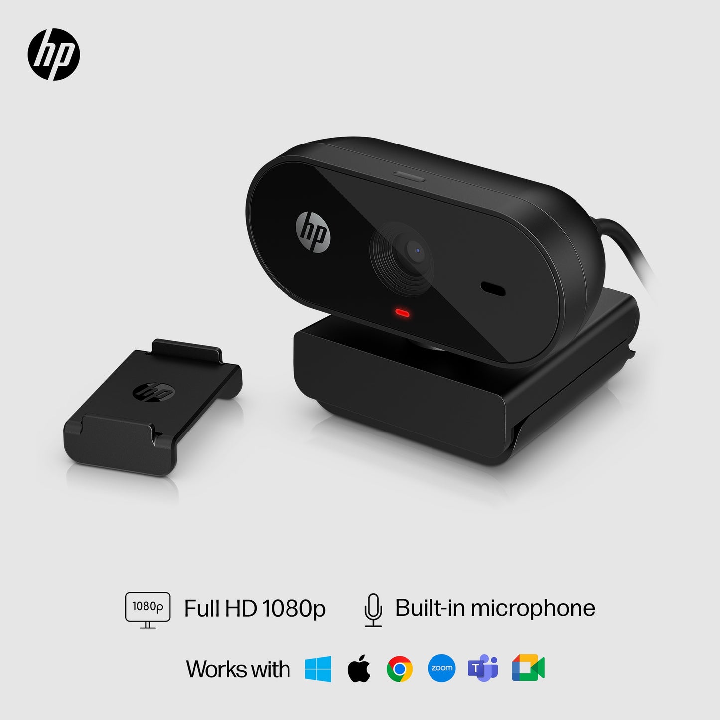 HP 53X26AA 320 FHD Webcam – Full HD 1080p USB Clip/Stand Black