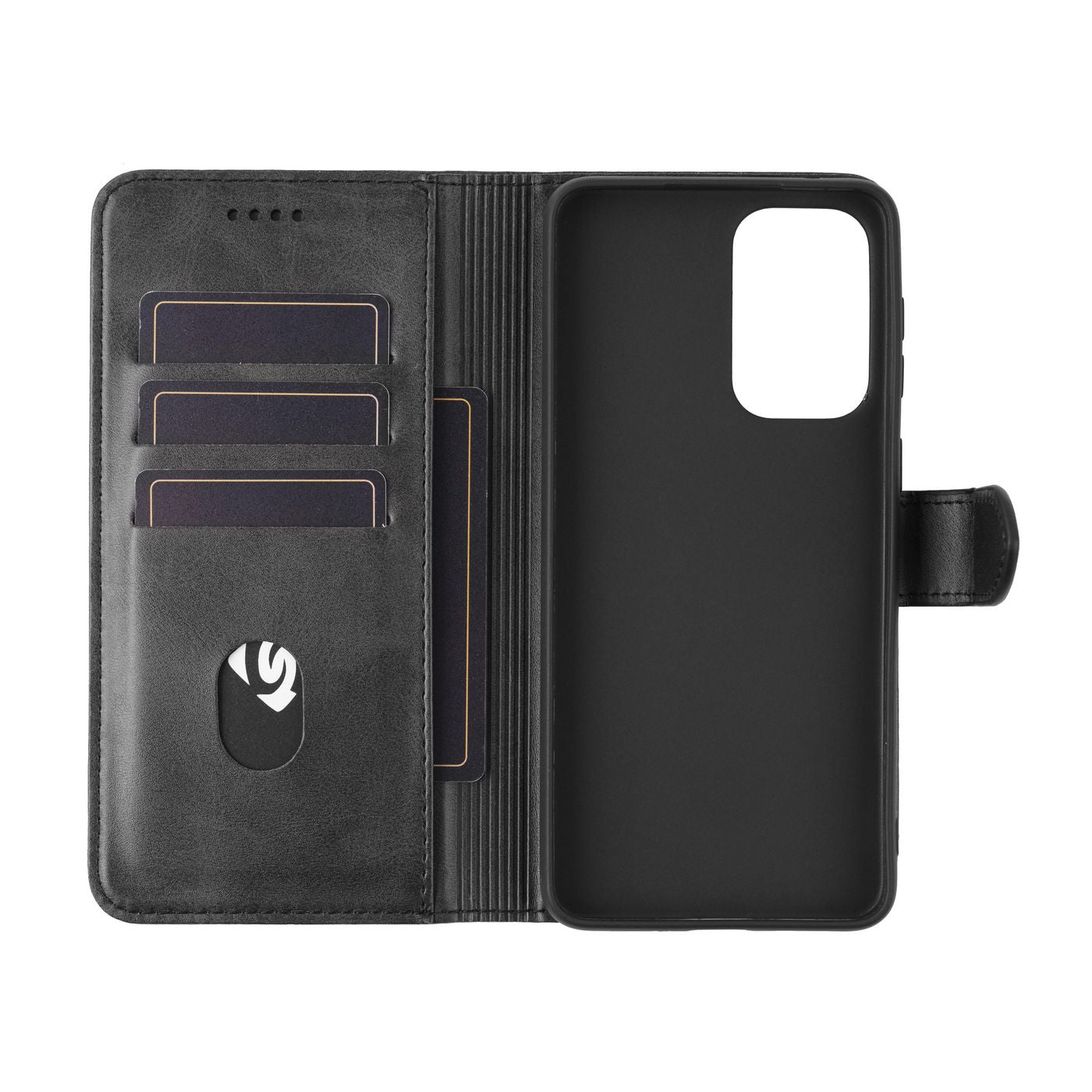 eSTUFF ES67340002-BULK Wallet Case – Black PU Leather Mobile Phone Case