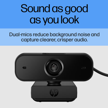 HP 77B11AA 430 FHD Webcam – Full HD 1080p, USB, 2MP, 85° Wide Angle, Black