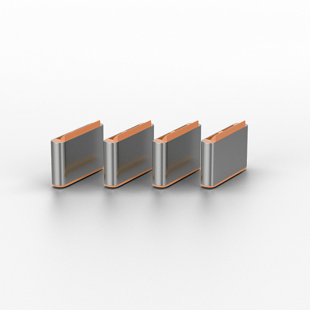 Lindy 40440 USB Type C Port Blockers – 10 Pack Orange ABS Security Plugs