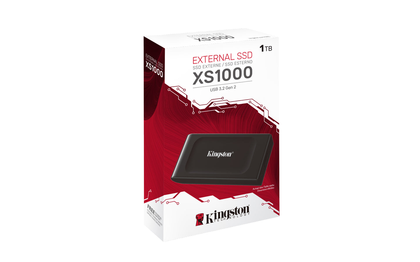Kingston SXS1000/1000G 1TB XS1000 External SSD – USB 3.2 Gen 2 Portable Drive
