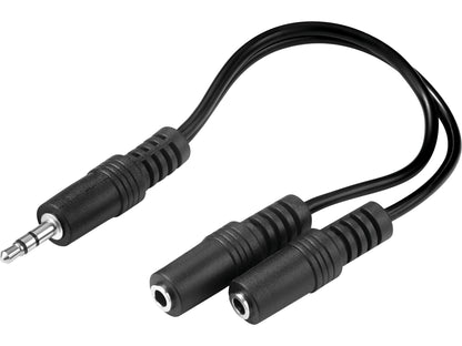 Sandberg 502-16 MiniJack Splitter 1-2 – 3.5mm Male to Dual Female Audio Adapter