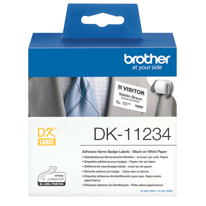 Brother DK-11234 Self-Adhesive Printer Labels – White 60x86mm, 260 Labels/Roll