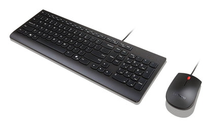 Lenovo 4X31R64414 Keyboard and Mouse Set – Full-Size USB German Black