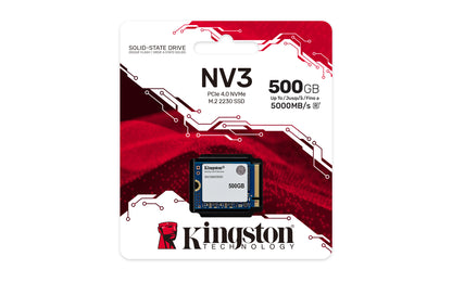 Kingston SNV3SM3/500G NV3 M.2 2230 NVMe SSD – 500GB PCIe Gen4 5000MB/s